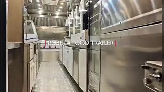 Прицепы для еды для барбекю, полностью оборудованный квадратный фургон с едой для пиццы, вафель и тележками для продажи еды в ванной комнате