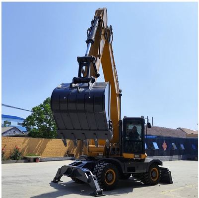 SHANZHONG 21-тонный колесный экскаватор SZL215 Гидравлический экскаватор
