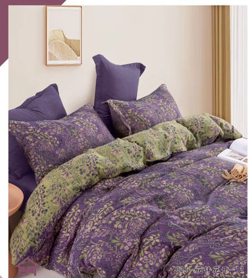 Постельное белье из промытого хлопка, цветное ткачество из двойной ткани Jacquard